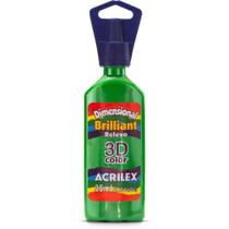 Tinta Relevo Dimensional Brilhante Verde Musgo 35ML Pacote com 6 Tinta Relevo Dimensional Brilhante Verde Musgo 35ML Pacote com 6