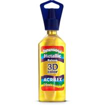 Tinta Relevo Dimensional Metálica Ouro 35ML - Pacote com 06 Unidades Tinta Relevo Dimensional Metálica Ouro 35ML - Pacote com 06 Unidades