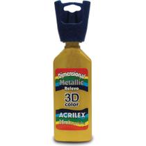 Tinta Relevo Dimensional Metalica Ouro 35ML PCT.C/06