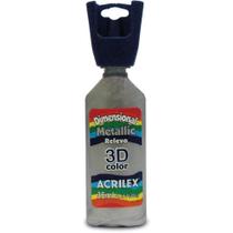 Tinta Relevo Dimensional Metalica Prata 35ML PCT.C/06 Tinta Relevo Dimensional Metalica Prata 35ML PCT.C/06