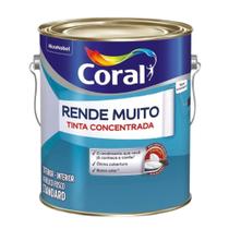 Tinta Rende Muito 3,6L Coral Acrilico Fosco Concentrado Baixo Odor Para Parede Teto Gesso Concreto