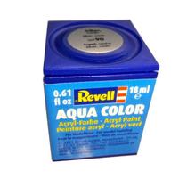 Tinta Revell para plastimodelismo - Aqua Color - Solúvel em água - Prata metálico - 18ml