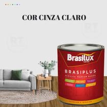 Tinta Semi Brilho Cinza Azulado 800ml Brasiplus Acrílica Lavável.