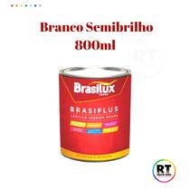 Tinta Semi Brilho Cinza Azulado 800ml Brasiplus Acrílica Lavável.