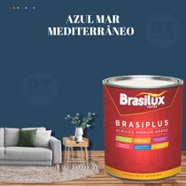 Tinta Semi Brilho Cor Azul Petróleo 800ml Brasiplus Acrílica Lavável.