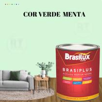 Tinta Semi Brilho Verdes Parede 800ml Brasiplus Acrílica Lavável.