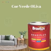 Tinta Semi Brilho Verdes Parede 800ml Brasiplus Acrílica Lavável.