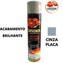 Tinta spray 360ml cinza placa brilhante lukscolor 4148