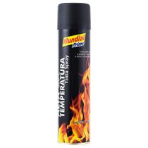 Tinta Spray 400ml Alta Temperatura Mundial Prime Preto Fosco