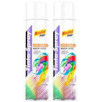 Tinta Spray 400ml Branco Fosco 02 Uni MUNDIAL PRIME Tinta Spray 400ml Branco Fosco 02 Uni MUNDIAL PRIME