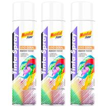 Tinta Spray 400ml Branco Fosco 03 Uni MUNDIAL PRIME