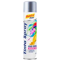 Tinta Spray 400ml Metálica Prata Mundial Prime