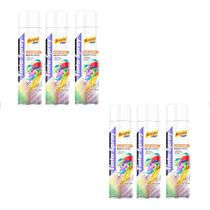 Tinta spray 400ml mundial prime uso geral branco fosco - 6 unidades