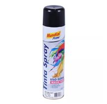 Tinta Spray 400ml Preto Brilhante Mundial Prime