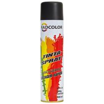Tinta Spray 400ml RADCOLOR PRETO FOSCO Para pintura de rodas, peças automotivas, geladeiras,