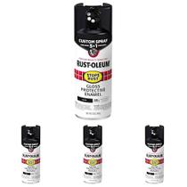 Tinta spray 5 em 1 personalizada Rust-Oleum, 340 ml, preta brilhante, pacote com 4 Tinta spray 5 em 1 personalizada Rust-Oleum, 340 ml, preta brilhante, pacote com 4