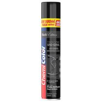 Tinta Spray 500ml Uso Geral Preto Brilhante - 0680635 - CHEMICOLOR Tinta Spray 500ml Uso Geral Preto Brilhante - 0680635 - CHEMICOLOR