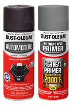 Tinta Spray Alta Temperatura 1093ºc + Primer Cinza Rust Oleum