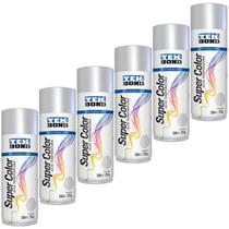 Tinta Spray Alta Temperatura 600 graus Alumínio Tek Bond Caixa 6 Unidades