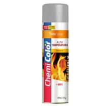 Tinta Spray Alta Temperatura Alumínio 350ml Emb. c/ 3 - CHEMICOLOR Tinta Spray Alta Temperatura Alumínio 350ml Emb. c/ 3 - CHEMICOLOR