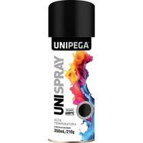 Tinta SPRAY ALTA Temperatura Preto Fosco 600C 350ML/210G Unipega