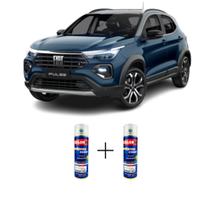 Tinta Spray Automotiva Azul Amalti Fiat 300ml + Spray Verniz 300ml