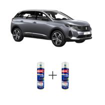 Tinta Spray Automotiva Cinza Artense - KCA Peugeot 300ml + Spray Verniz 300ml Tinta Spray Automotiva Cinza Artense - KCA Peugeot 300ml + Spray Verniz 300ml