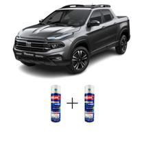 Tinta Spray Automotiva Cinza Granite Fiat 300ml + Spray Verniz 300ml