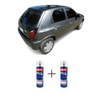 Tinta Spray Automotiva Cinza Orium Met - WA/762U GM 300ml + Spray Verniz 300ml