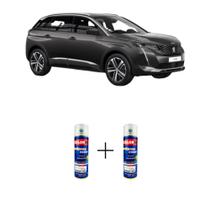 Tinta Spray Automotiva Cinza Platinum - EVL Peugeot 300ml + Spray Verniz 300ml