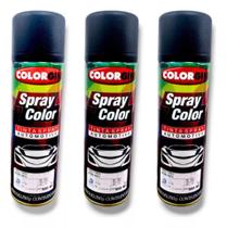 Tinta Spray Automotiva Colorgin Preto Fosco 300ml 3 Unidades
