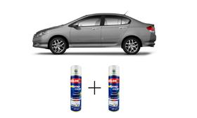 Tinta Spray Automotiva Magnesium Met - NH675M Honda 300ml + Spray Verniz 300ml