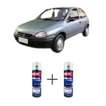 Tinta Spray Automotiva Prata Huet GM 300ml + Spray Verniz 300ml