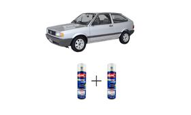 Tinta Spray Automotiva Prata Lunar VW 300ml + Spray Verniz 300ml