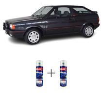 Tinta Spray Automotiva Preto Onix Met - L2039 VW 300ml + Spray Verniz 300ml