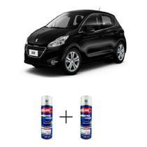 Tinta Spray Automotiva Preto Perla Perol - KTV Peugeot 300ml + Spray Verniz 300ml