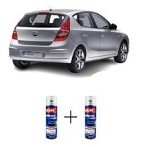 Tinta Spray Automotiva Quick Silver Met - 2R Hyundai 300ml + Spray Verniz 300ml