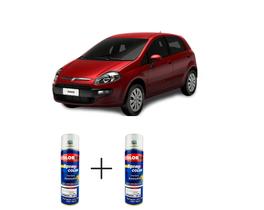 Tinta Spray Automotiva Vermelho Opulence Fiat 300ml + Spray Verniz 300ml