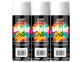 Tinta Spray Branco Brilhante em Spray Aerossol Uso Geral White Lub 340ML 3 Unidades Tinta Spray Branco Brilhante em Spray Aerossol Uso Geral White Lub 340ML 3 Unidades