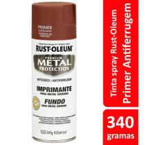 Tinta Spray Brilhante Metal Protection 340ml Vermelho Escuro Rust-Oleum