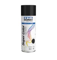 Tinta spray brilhante Super Color preto 350ml Tekbond