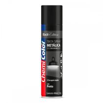 Tinta Spray Chemicolor Metalico Preto 400Ml