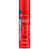 Tinta Spray Chemicolor Metalico Vermelho 400Ml