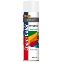 Tinta Spray Chemicolor Uso Geral 400ml / 250g Branco Brilhante - 43717 - Chemiker