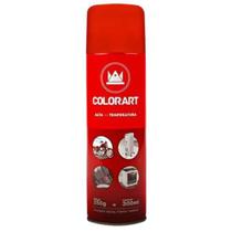 Tinta Spray Colorart Altas Temperaturas Cor Vermelho até 600C Secagem Rápida Interior Exterior 300ml