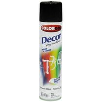 Tinta Spray Colorgin Decor Multiuso Preto Brilhante 250g