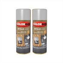 Tinta Spray Colorgin Efeito Metálico E Brilhante 350ml Kit 2