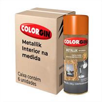 Tinta Spray Colorgin Efeito Metálico E Brilhante 350ml Kit 6