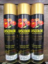 Tinta Spray Cores Lukscolor Metalizada Ouro Interior 350ml
