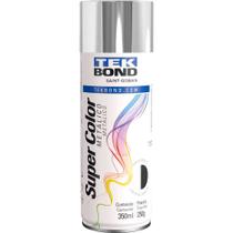 Tinta Spray Cromado Metálico 350 Ml Tekbond - Tinta Acrílica Para Uso Interno E Externo Em Ferro,